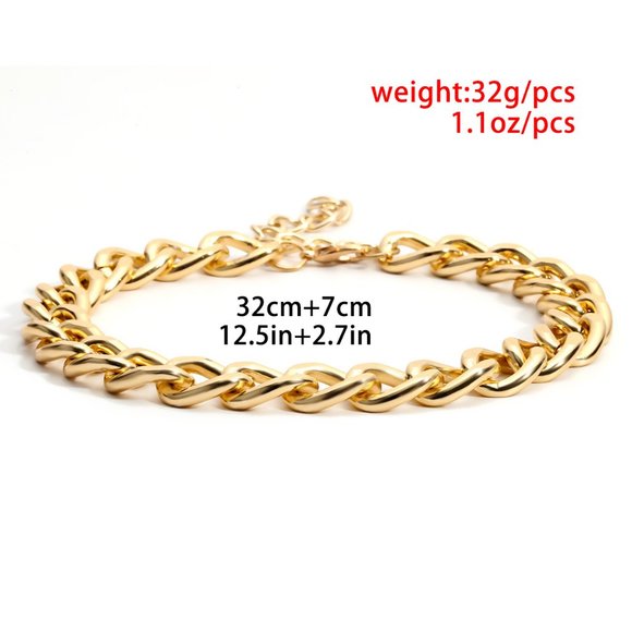 NEW Gold Unisex Cuban Link Chain Necklace 1 - Picture 14 of 14